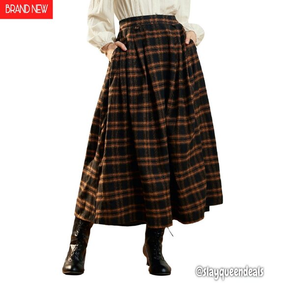 Dresses & Skirts - High Waist Long Skirt with Pockets, Two-Way Wearing, Elastic Waist, Maxi
